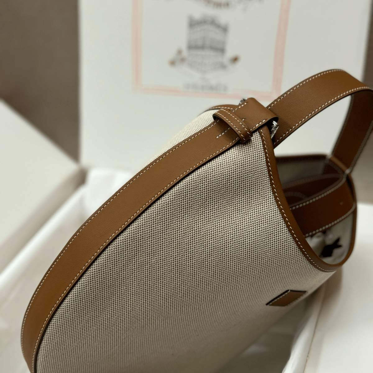 Hermès – P’tit Arçon Tasche aus Canvas & Leder