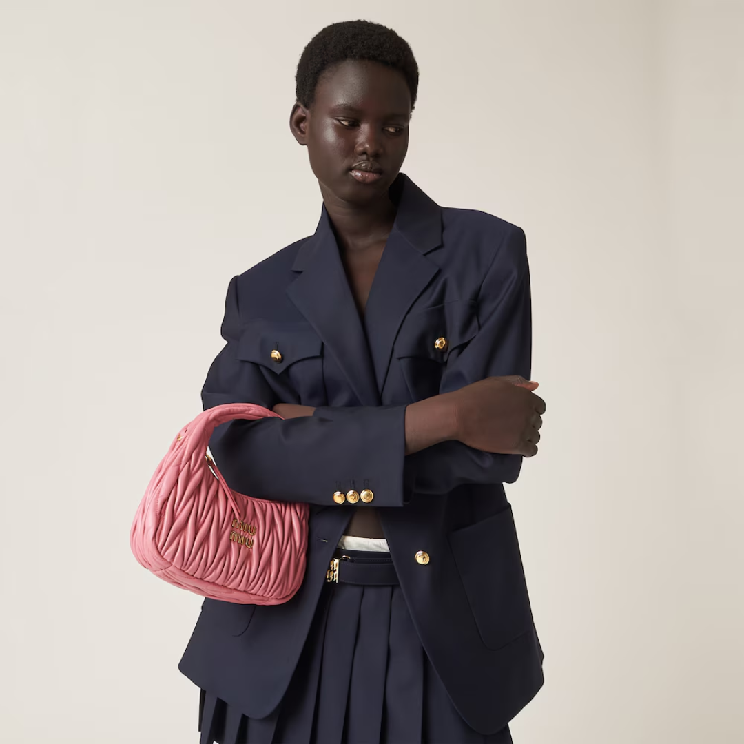 MIU MIU WANDER SCHULTERTASCHE AUS MATELASSÉ-NAPPALEDER