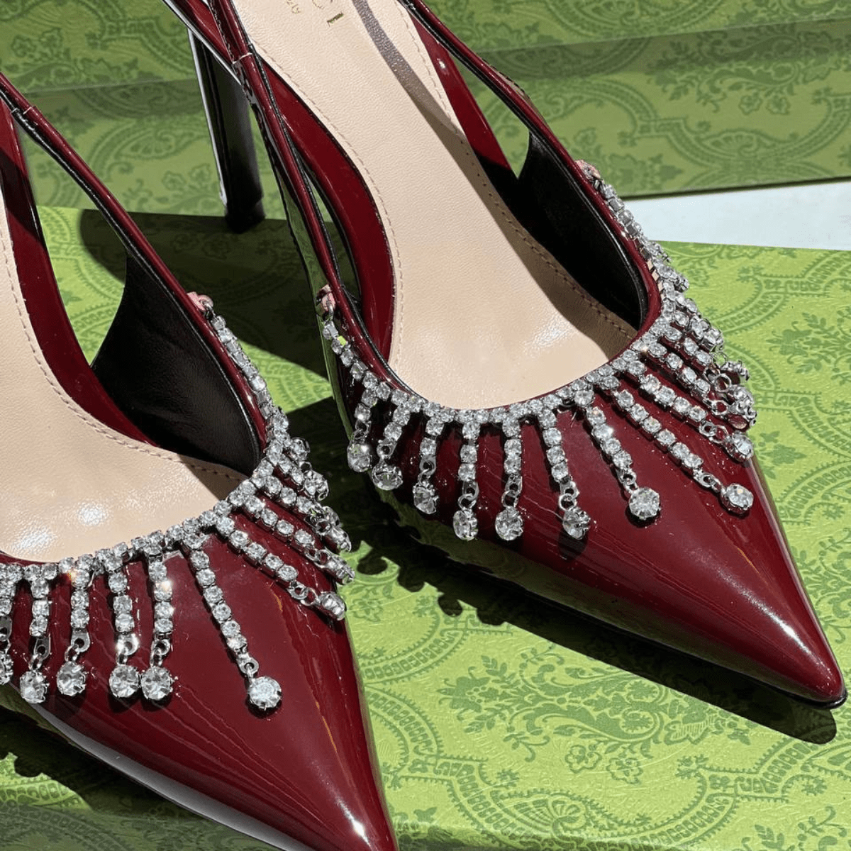Gucci Jackie 1961 Bordeaux & Guinevere Pumps Set