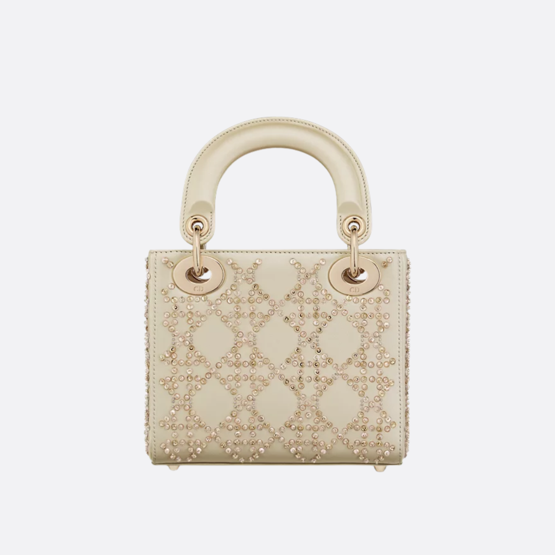 MINI LADY DIOR MIT PERLENSTICKEREI
