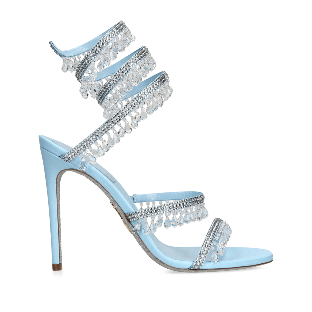 René Caovilla – Blue Chandelier Heel Sandals 105 mm