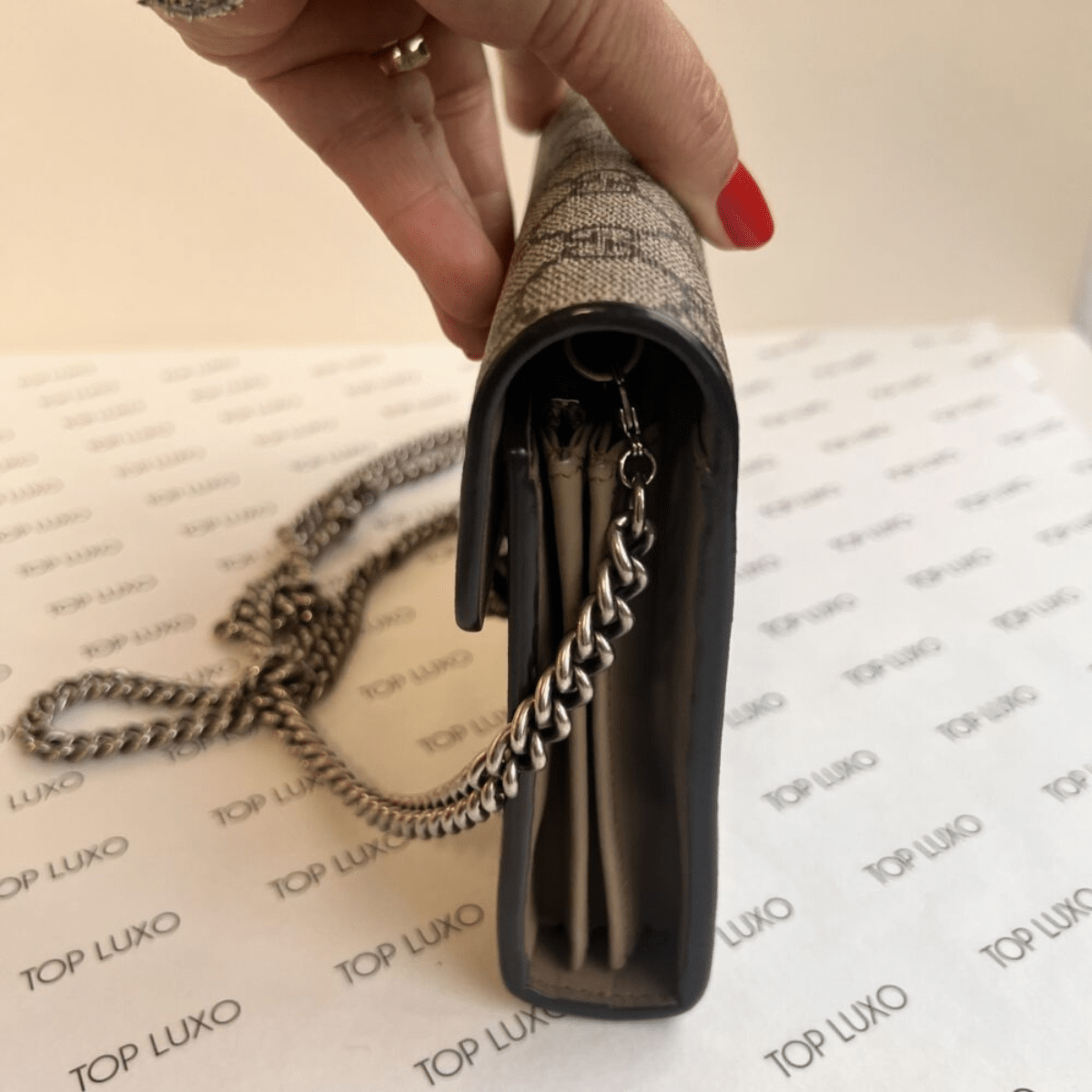 Gucci Dionysus Mini Tasche GG Supreme Monogram Beige