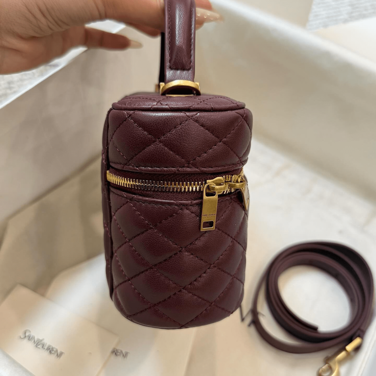 Yves Saint Laurent – Gaby Vanity Case aus Lammleder