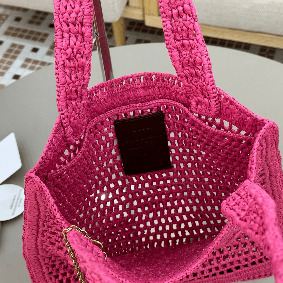 Chloé – Summer Banana Tasche aus Raffia