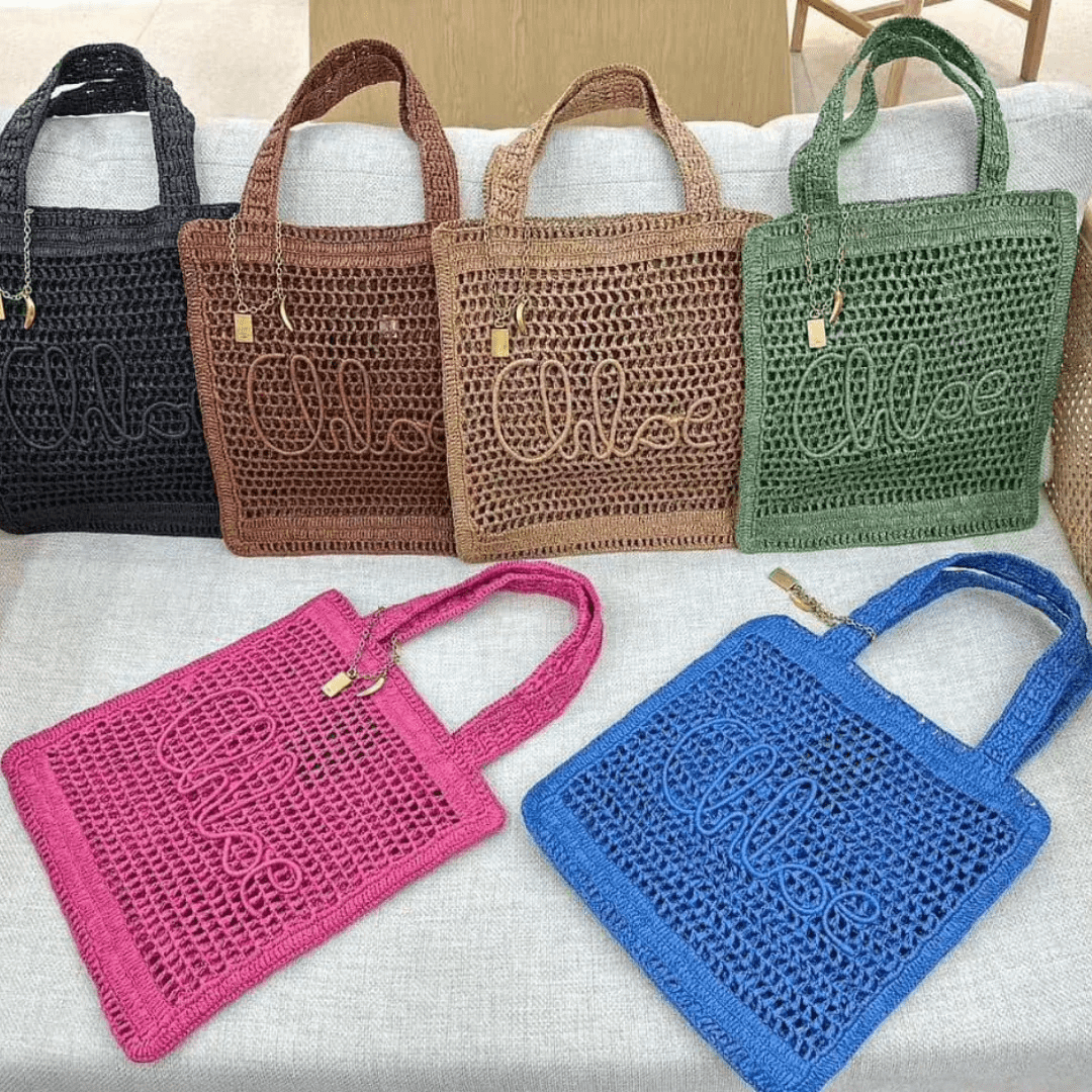 Chloé – Summer Banana Tasche aus Raffia