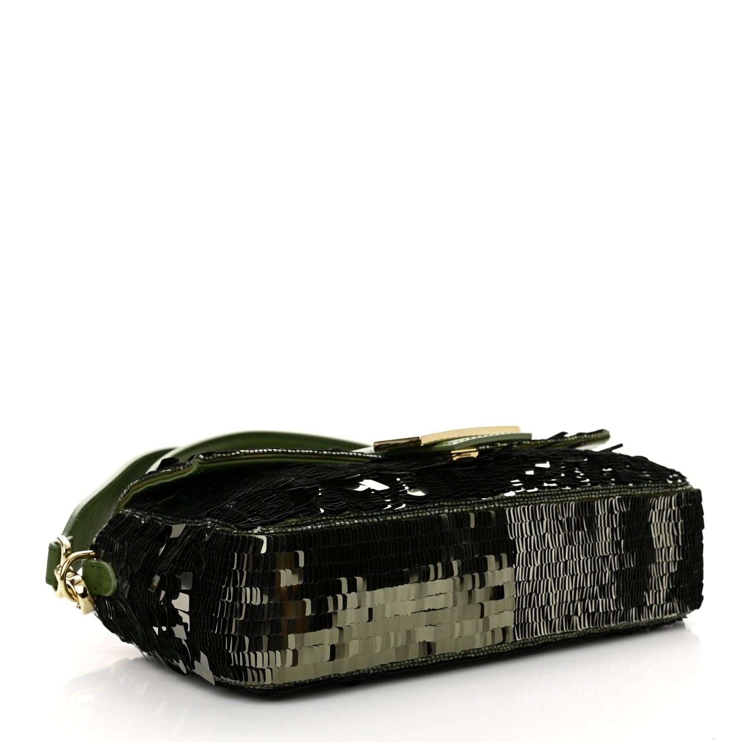 Fendi Baguette Bag in Grünen Pailletten und Leder