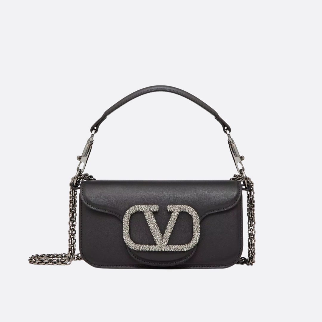 VALENTINO GARAVANI LOCÒ KLEINE SCHULTERTASCHE MIT SCHMUCKLOGO