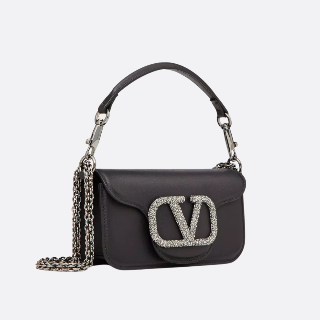 VALENTINO GARAVANI LOCÒ KLEINE SCHULTERTASCHE MIT SCHMUCKLOGO