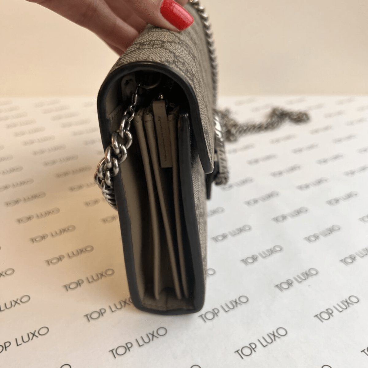 Gucci Dionysus Mini Tasche GG Supreme Monogram Beige