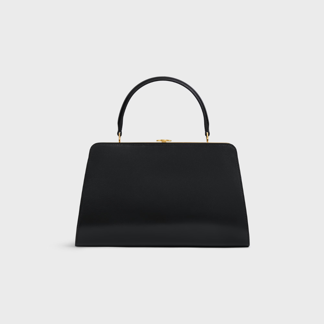 CELINE ANTOINETTE MITTELGROSSE TASCHE AUS SATINIERTEM KALBSLEDER – NATURFARBEN
