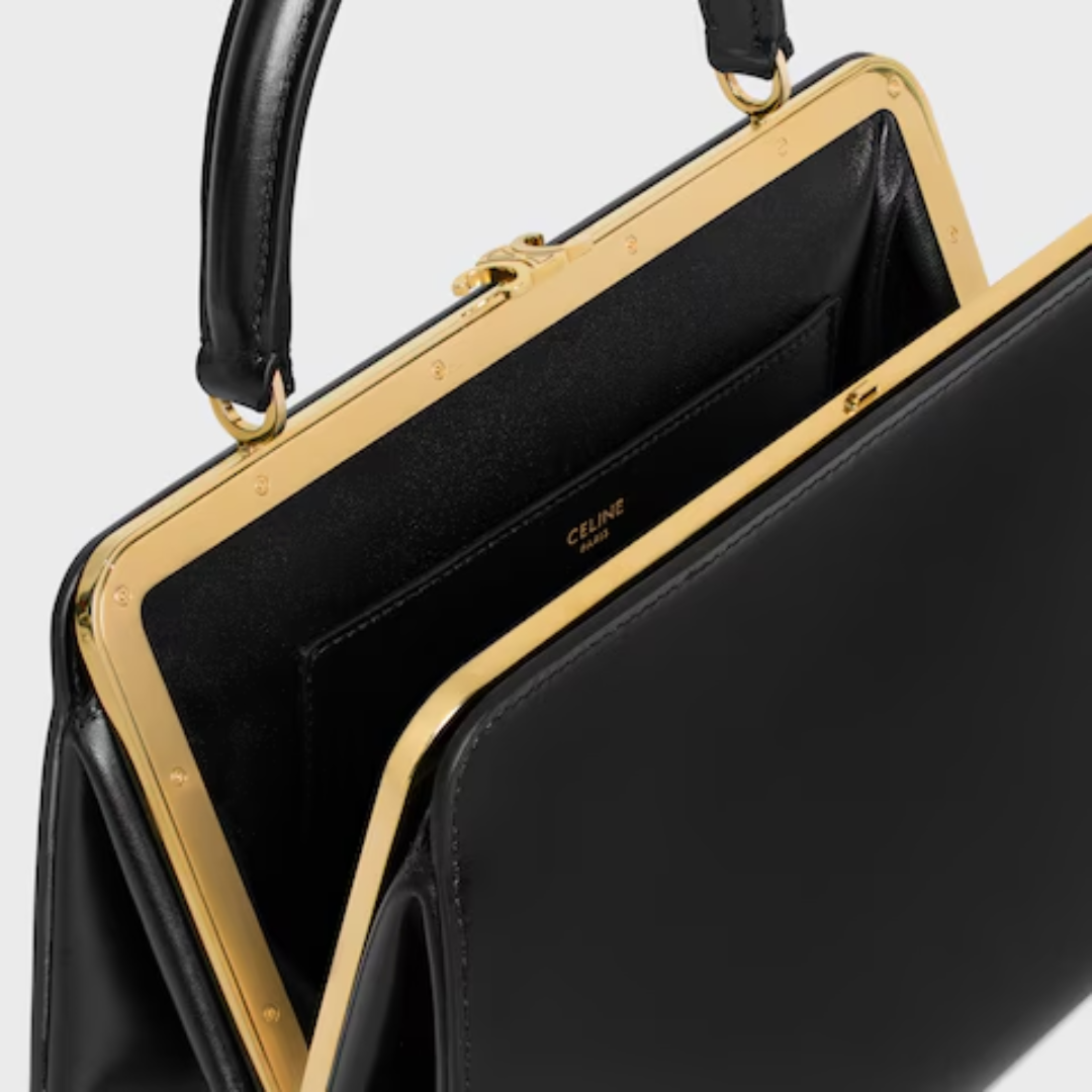 CELINE ANTOINETTE MITTELGROSSE TASCHE AUS SATINIERTEM KALBSLEDER – NATURFARBEN