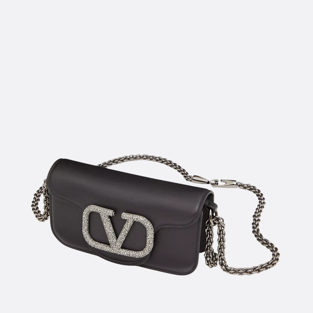 VALENTINO GARAVANI LOCÒ KLEINE SCHULTERTASCHE MIT SCHMUCKLOGO