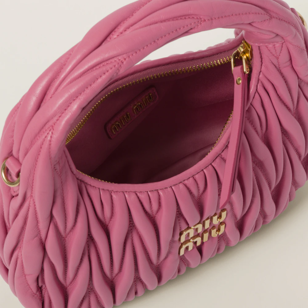 MIU MIU WANDER SCHULTERTASCHE AUS MATELASSÉ-NAPPALEDER