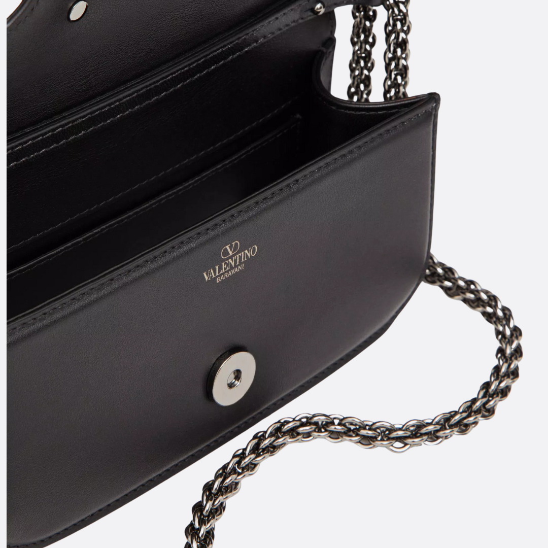VALENTINO GARAVANI LOCÒ KLEINE SCHULTERTASCHE MIT SCHMUCKLOGO