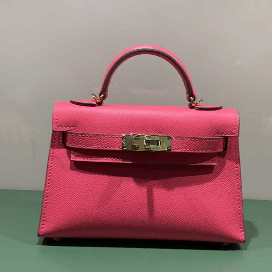 Hermès Kelly 20 Tasche mit goldener Hardware in Rosa