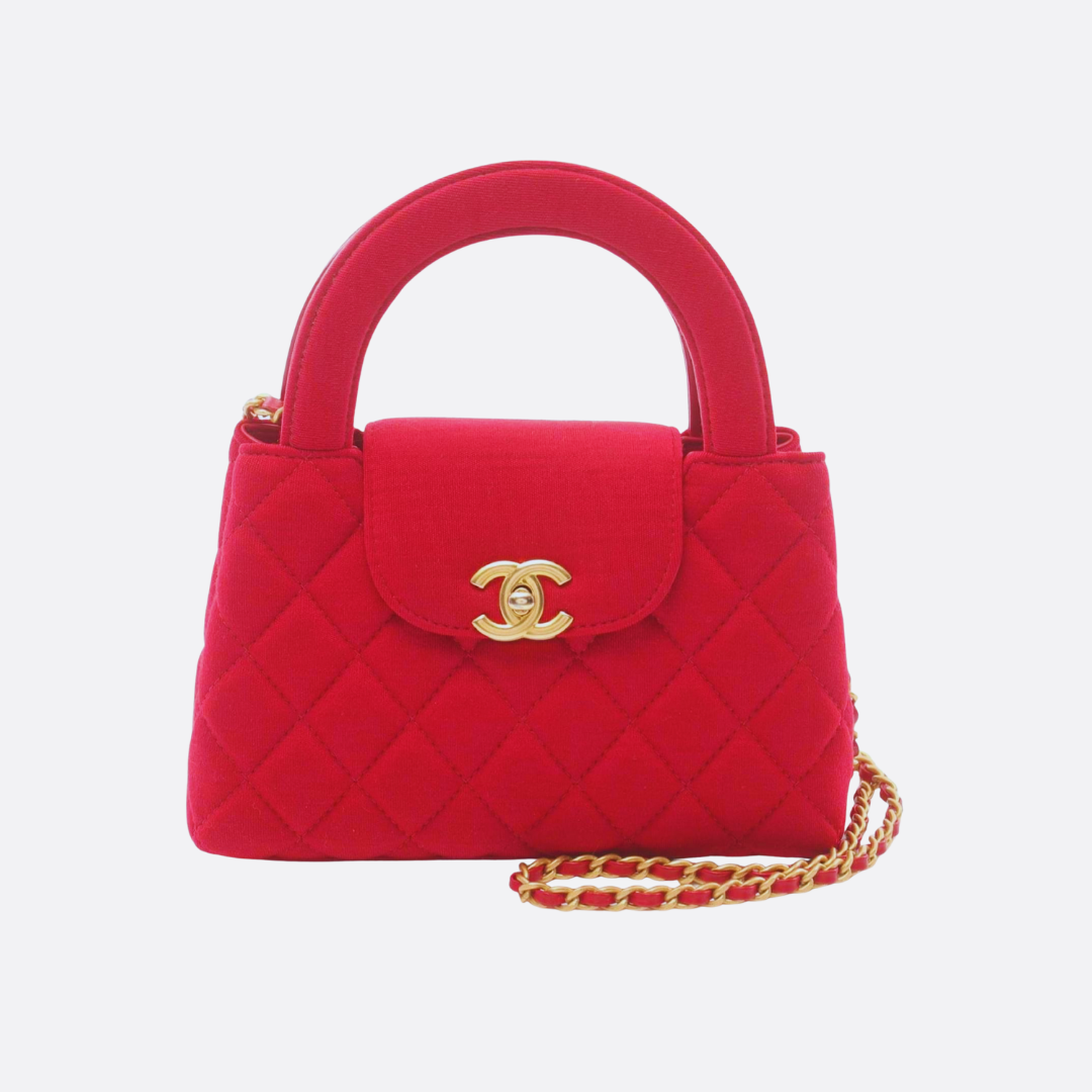 Chanel Matelassé Handtasche – Rot Canvas