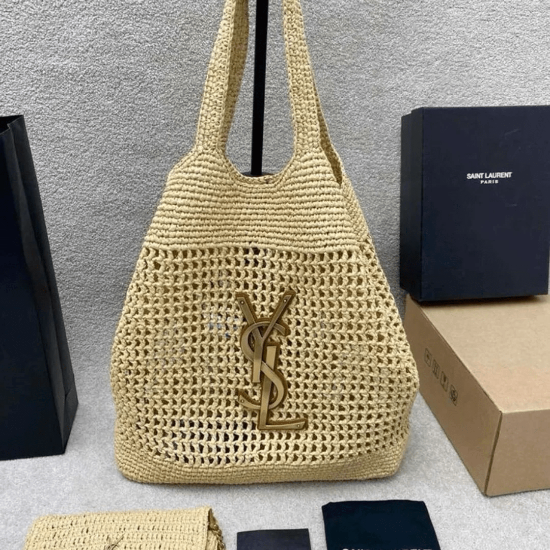 Yves Saint Laurent Icare Tasche aus Raffia
